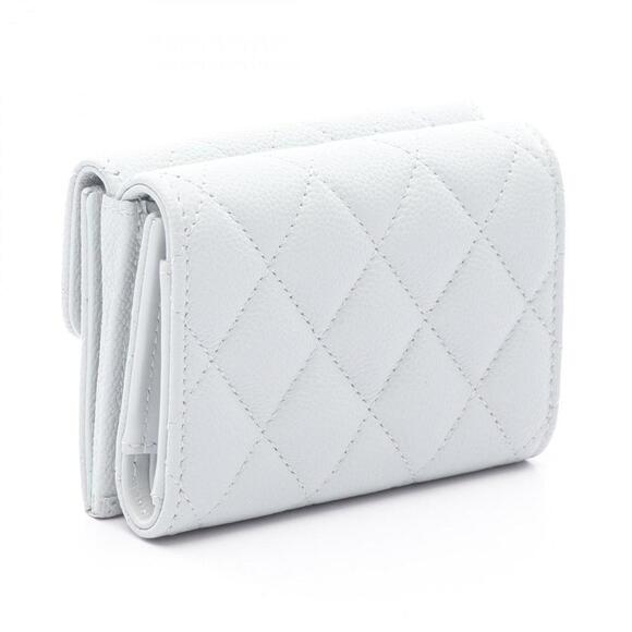 CHANEL Authentic Blue Leather Wallet - Picture 2 of 6